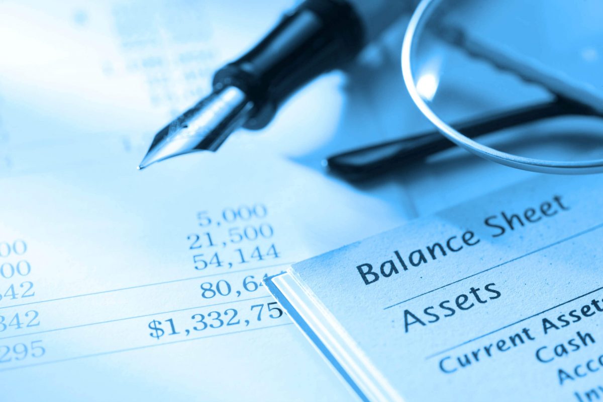 Photo of a balance sheet